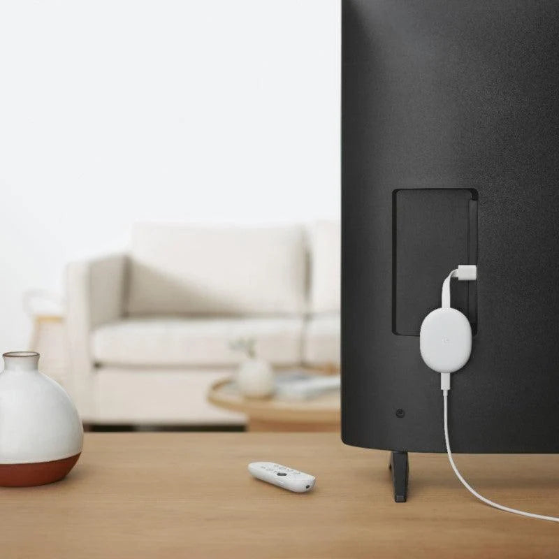 Google Chromecast with Google TV - Streaming Entertainment with Voice Search - Watch Movies, Shows, and Live TV in 4K HDR Streaming Media Player - Includes Pouch and Cleaning Cloth